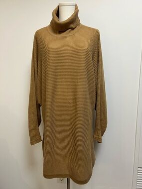 Oversized Ardene Ribbed Knit Sweater Top Camel Women's Size Extra Small / Small